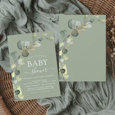 Baby Shower Greenery Eucalyptus Succulent Elegant