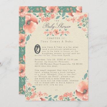 BABY SHOWER INVITATION | Vintage Floral Storybook