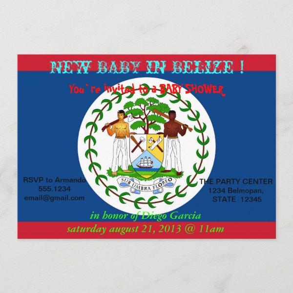 with Flag of Belize