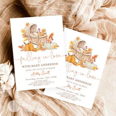 Baby Shower Invite Pumpkin Falling in Love Autumn