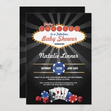 Baby Shower Party Las Vegas Casino Dice Invite