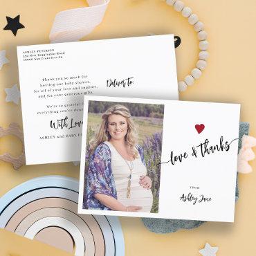 Baby shower thank you photo postcard