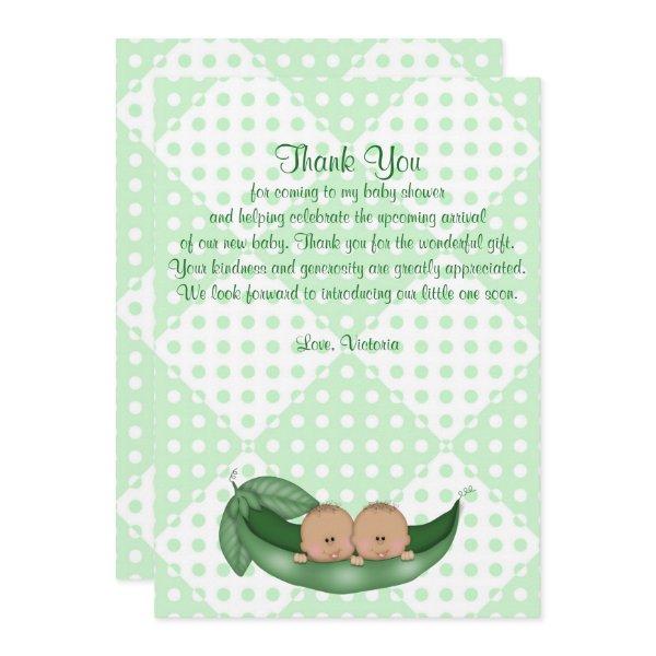 Baby Shower Thank You Twins Peas in a Pod