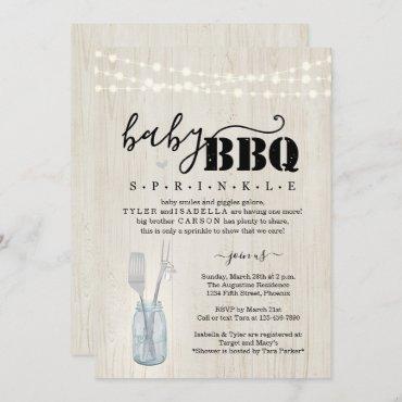 Baby Sprinkle BBQ - Couple's Baby Q Barbeque Invit