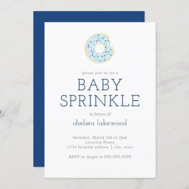 Baby Sprinkle // Blue Boy Donut Shower Invitation