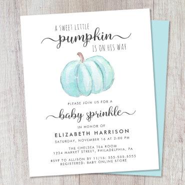Baby Sprinkle Pumpkin Blue Watercolor
