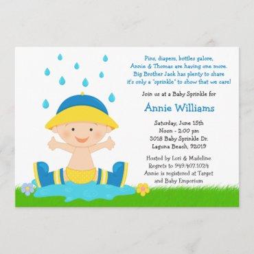 Baby Sprinkle Shower Invitation for Baby Boy