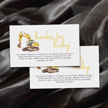 Baby Under Construction Baby Shower Books for Baby Enclosure Card
