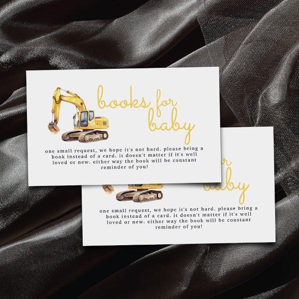 Baby Under Construction Baby Shower Books for Baby Enclosure Card