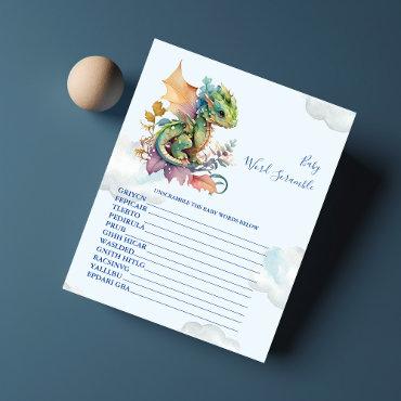 Baby Word Scramble Baby Shower Game