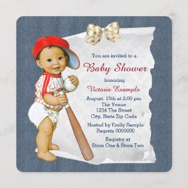 Baseball and Denim Baby Boy Shower