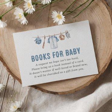 Baseball Baby Shower Books for Baby Enclosure Card