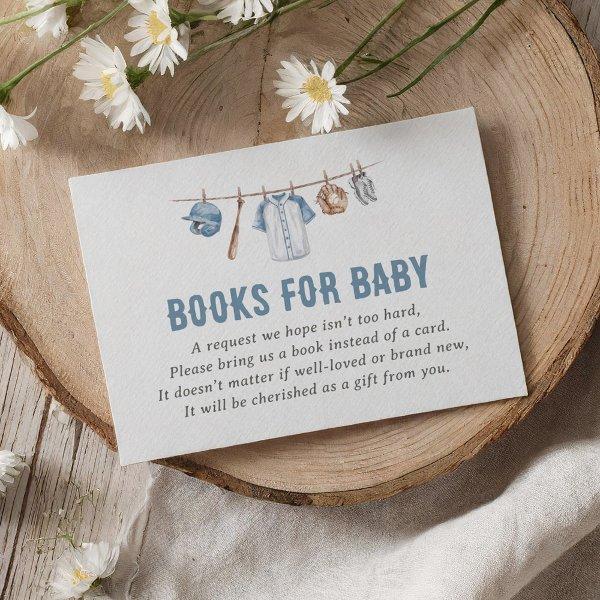 Baseball Baby Shower Books for Baby Enclosure Card