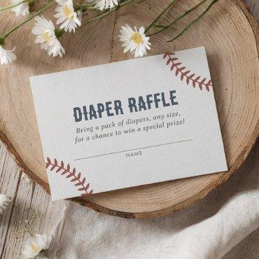 Baseball Baby Shower Diaper Raffle Ticket Enclosure Card