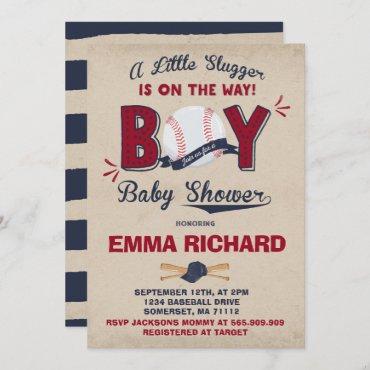 Baseball Baby Shower Invitation Baseball Shower