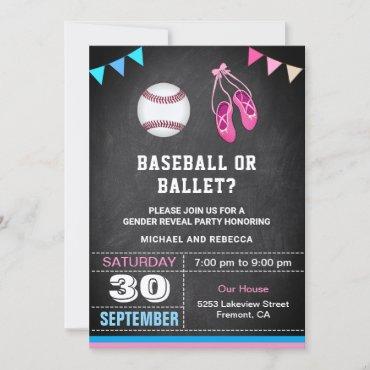 Baseball or Ballet Gender Reveal Party