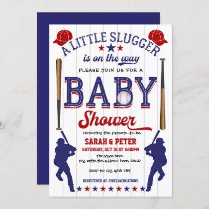 Baseball, Sport theme, Couple Baby Shower Invitation