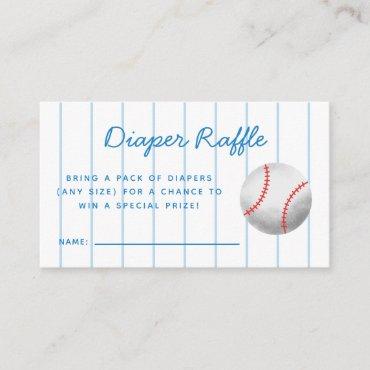 Baseball Sports Baby Shower Diaper Raffle Ticket Enclosure Card