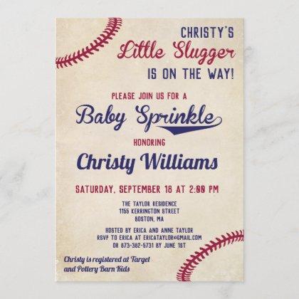 Baseball Themed Baby Sprinkle  Cards