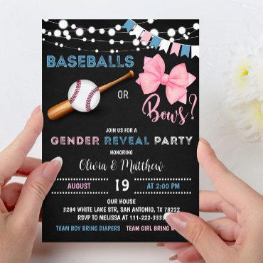 Baseballs or bows Gender Reveal Party