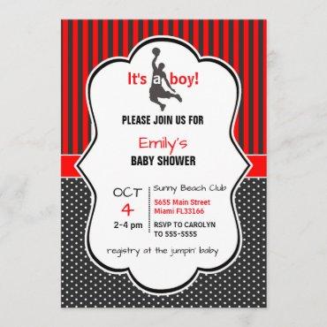Basketball Baby Shower Invitation Card