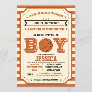 Basketball Baby Shower Ticket