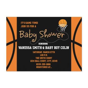 BASKETBALL BABY SHOWER Typography Party