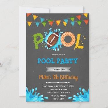 Basketball pool party invitation