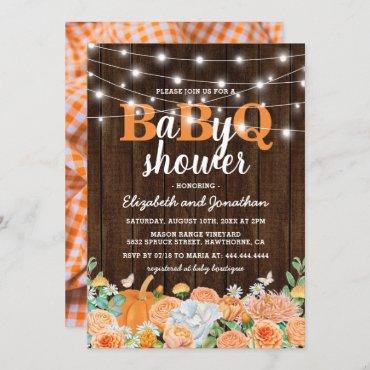BBQ Baby Couples Shower | Fall BaByQ Barbecue Invitation