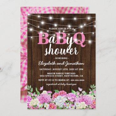 BBQ Baby Couples Shower | Girl BaByQ Barbecue Invitation