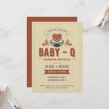 BBQ baby shower, Baby-Q gender reveal