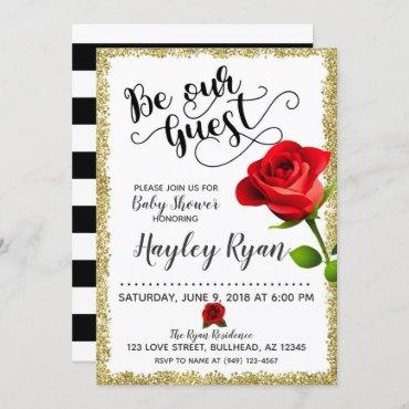 Be Our Guest Baby Shower Invitation