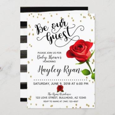 Be Our Guest Baby Shower Invitation