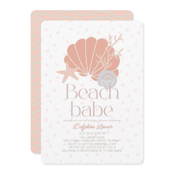Beach Babe Seashell Pink Girl