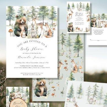 Bear Deer Forest Woodland Cute Animals