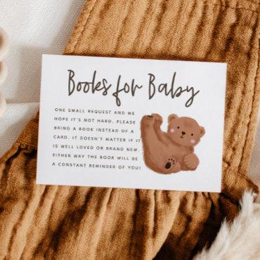 Bear Theme Baby Shower Book Request Enclosure Card