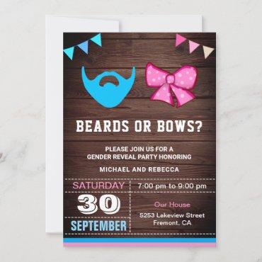 Beards or Bows Gender Reveal Party