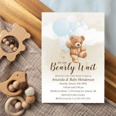 Bearly Wait Neutral, Blue and White