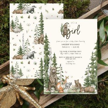 Bearly Wait Woodland Animals Girl Baby Shower