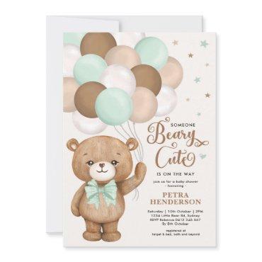 Beary Cute Green Brown Teddy Bear