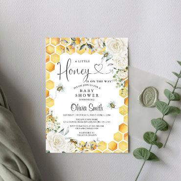 Bee A Little Honey White Floral