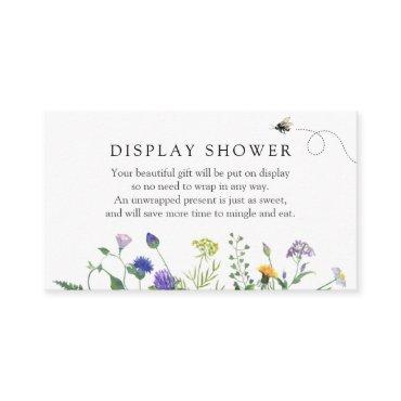 Bee and Wildflowers Display Shower Enclosure Card