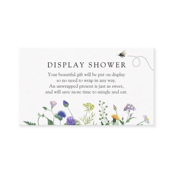 Bee and Wildflowers Display Shower Enclosure Card