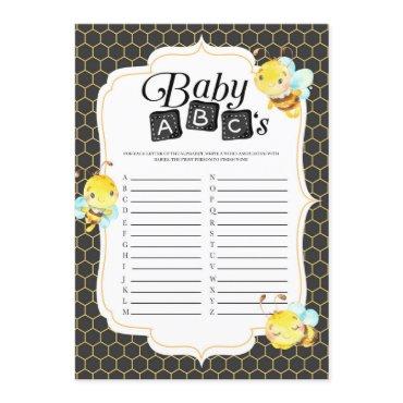 Bee Baby Shower Baby ABC's Game