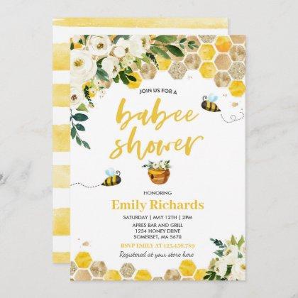 Bee  Floral Babee Shower