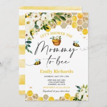 Bee Baby Shower Invitation Yellow Mommy To Bee