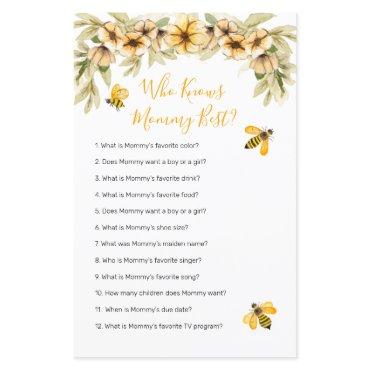 Bee Botanical Watercolor Who Knows Mommy Best Game
