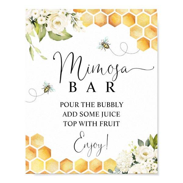 Bee Mimosa Bar Sign