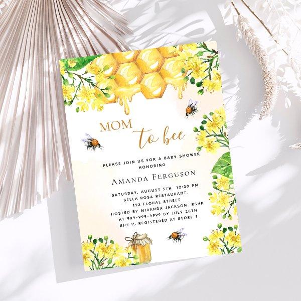 Bees yellow florals budget