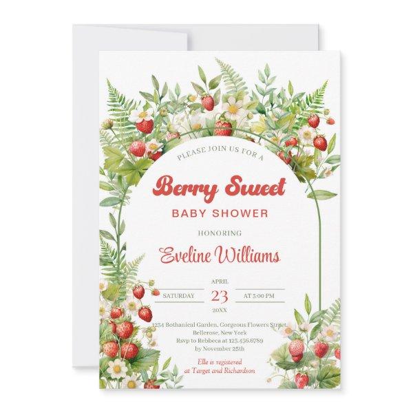Berry Sweet Wild Strawberry Woodland Leaves